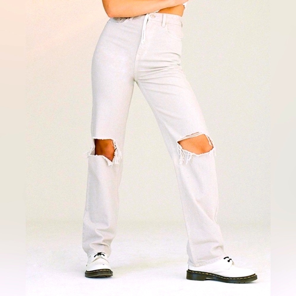 PacSun White Straight Leg Denim Pants New With Out Tag